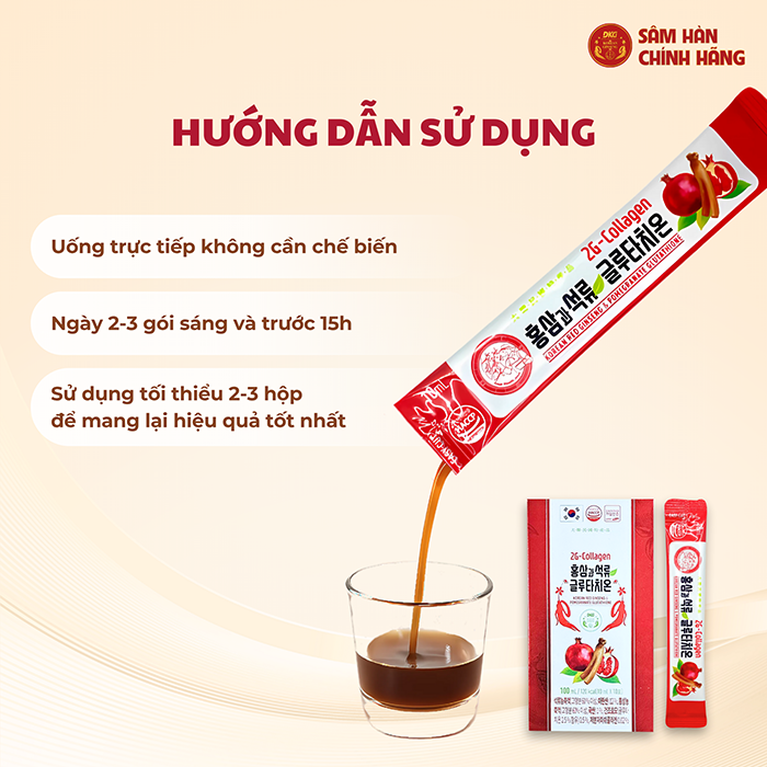nước sâm hàn quốc làm đẹp da collagen