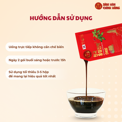 Nước Hồng Sâm DKG 70ml x 30 Gói Hàn Quốc - Korean Red Ginseng Extract DKG