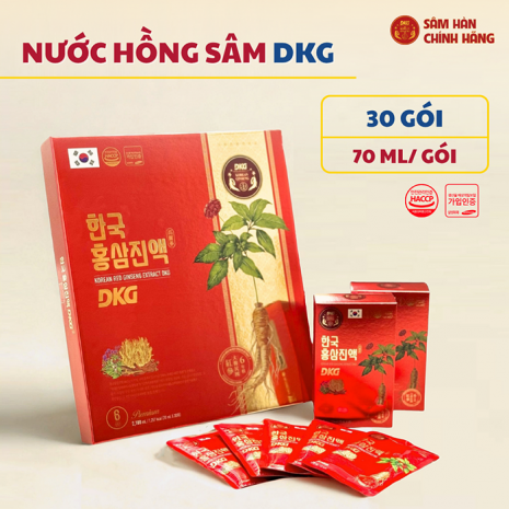Nước Hồng Sâm DKG 70ml x 30 Gói Hàn Quốc - Korean Red Ginseng Extract DKG